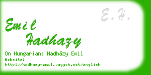 emil hadhazy business card
